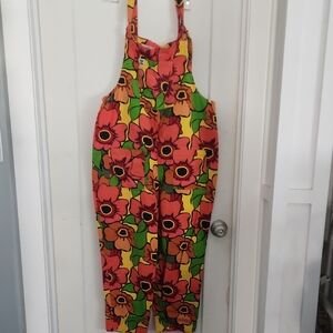 Organic Cotton Floral Overalls